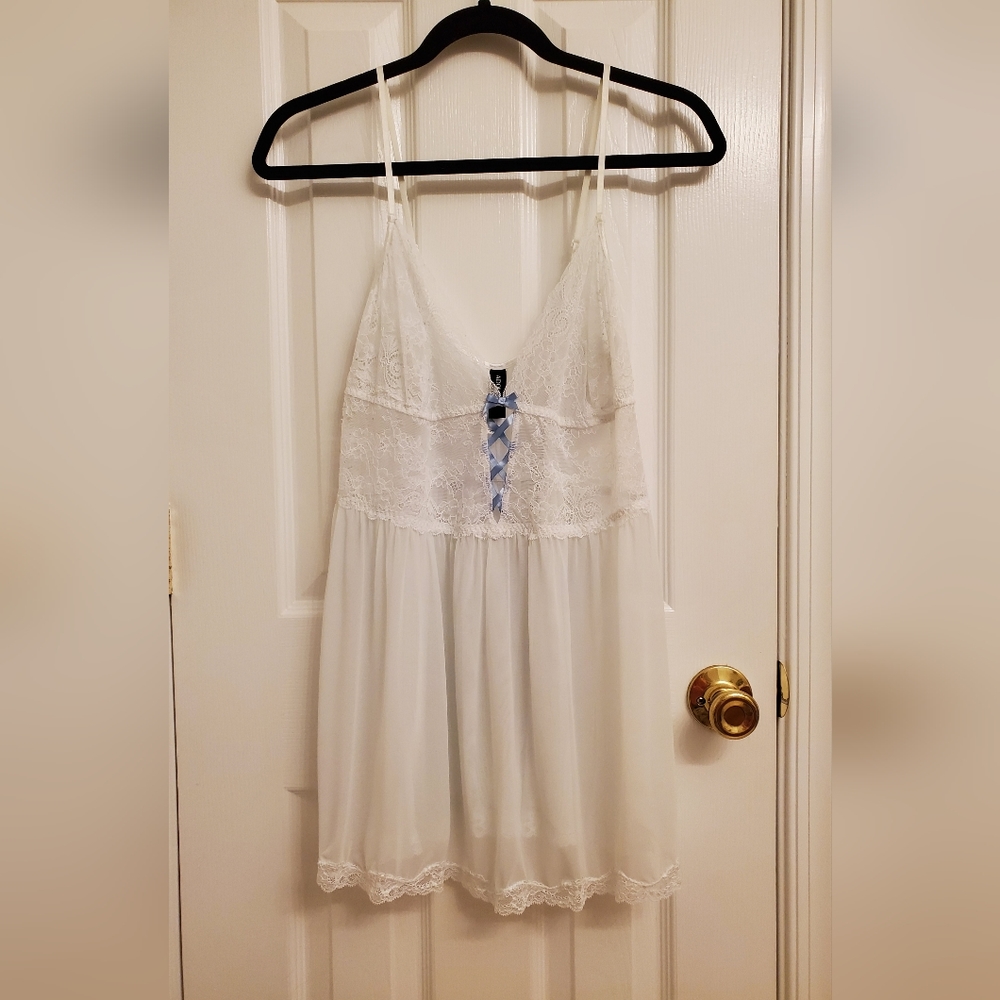 Adore Me White Lace Babydoll XL